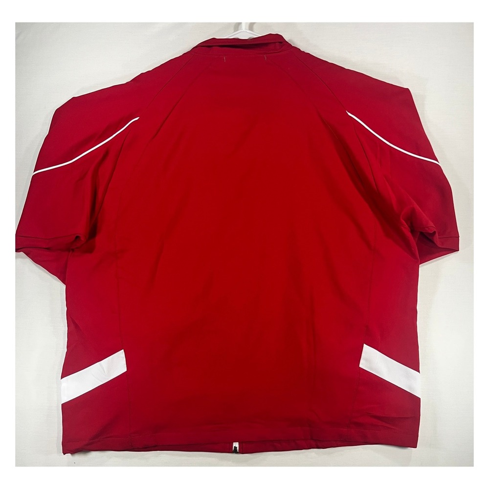 Brooks Mens XL Red Equilibrium Technology Full Zip Running Track Jacket White - Picture 11 of 13